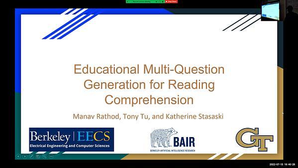Educational Multi-Question Generation for Reading Comprehension