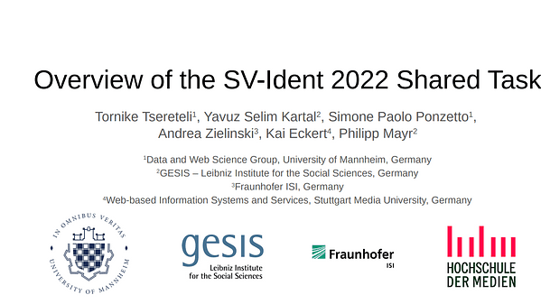 Overview of the SV-Ident 2022 Shared Task