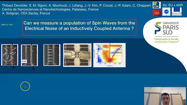 Measuring a Population of Spin Waves from the Electrical Noise of an Inductively Coupled Antenna
