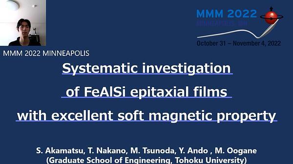 Systematic investigation of FeAlSi epitaxial films with excellent soft magnetic property