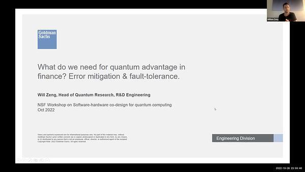 What do we need for quantum advantage in finance? Error mitigation & fault-tolerance