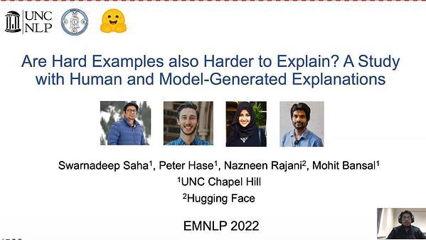 Are Hard Examples also Harder to Explain? A Study with Human and Model-Generated Explanations