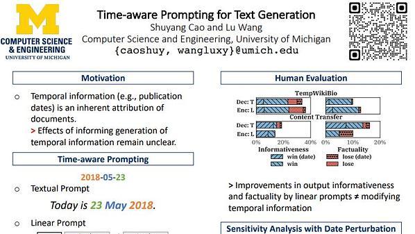 Time-aware Prompting for Text Generation