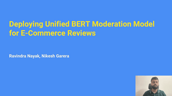 Deploying Unified BERT Moderation Model for E-Commerce Reviews