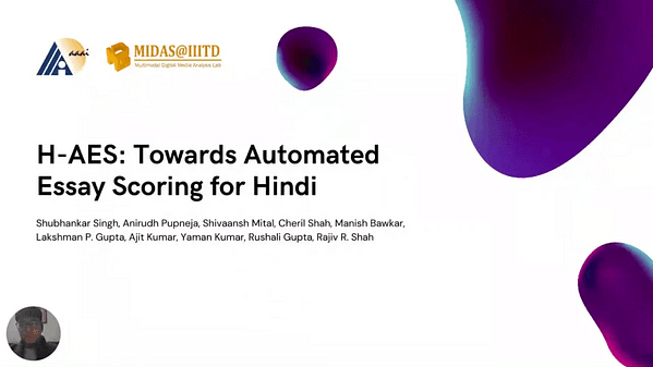 H-AES: Towards Automated Essay Scoring for Hindi