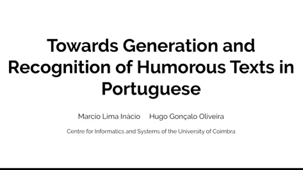 Towards Generation and Recognition of Humorous Texts in Portuguese