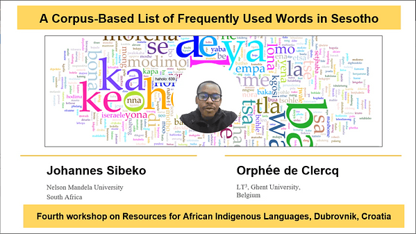 A Corpus-Based List of Frequently Used Words in Sesotho