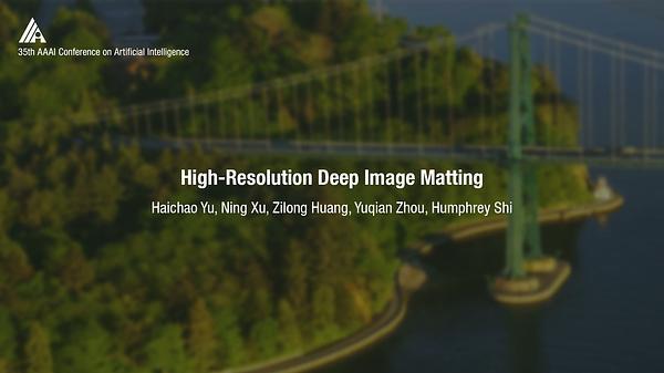 High-Resolution Deep Image Matting