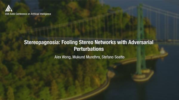 Stereopagnosia: Fooling Stereo Networks with Adversarial Perturbations