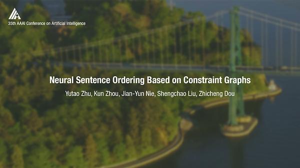 Neural Sentence Ordering Based on Constraint Graphs