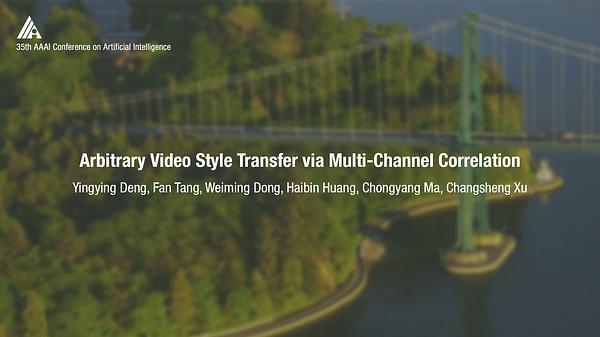 Arbitrary Video Style Transfer via Multi-Channel Correlation