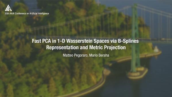 Fast PCA in 1-D Wasserstein Spaces via B-splines Representation and Metric Projection