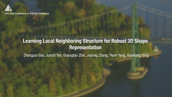 Learning Local Neighboring Structure for Robust 3D Shape Representation
