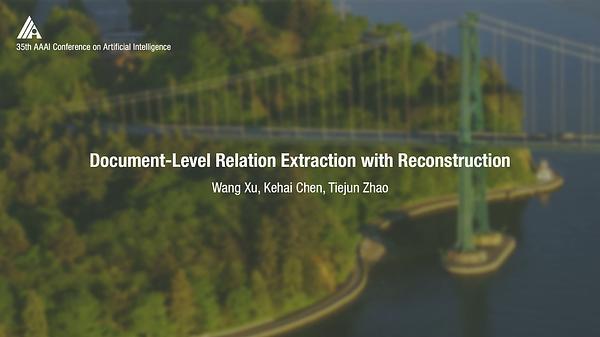 Document-Level Relation Extraction with Reconstruction