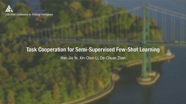 Task Cooperation for Semi-Supervised Few-Shot Learning