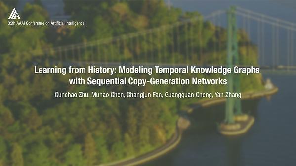 Learning from History: Modeling Temporal Knowledge Graphs with Sequential Copy-Generation Networks