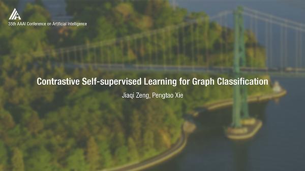 Contrastive Self-Supervised Learning for Graph Classification