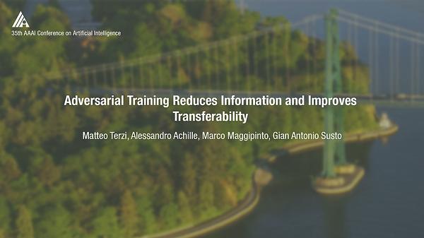 Adversarial Training Reduces Information and Improves Transferability