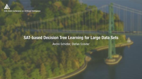 SAT-Based Decision Tree Learning for Large Data Sets