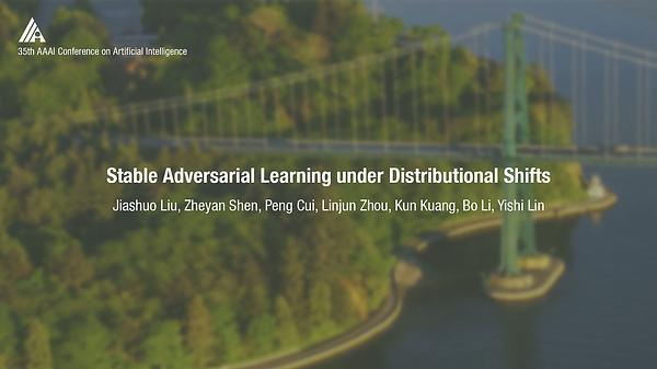 Stable Adversarial Learning under Distributional Shifts