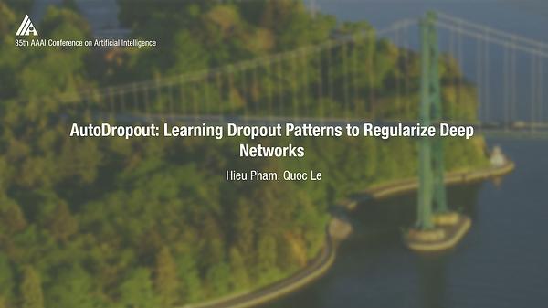 AutoDrop: Learning Dropping Patterns to Regularize Deep Networks