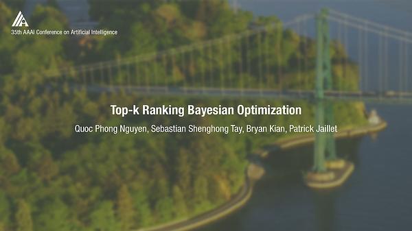 Top-k Ranking Bayesian Optimization