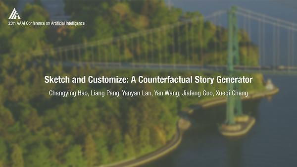 Sketch and Customize: A Counterfactual Story Generator