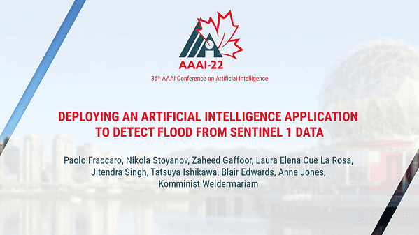 Deploying an Artificial Intelligence Application to Detect Flood from Sentinel 1 Data
