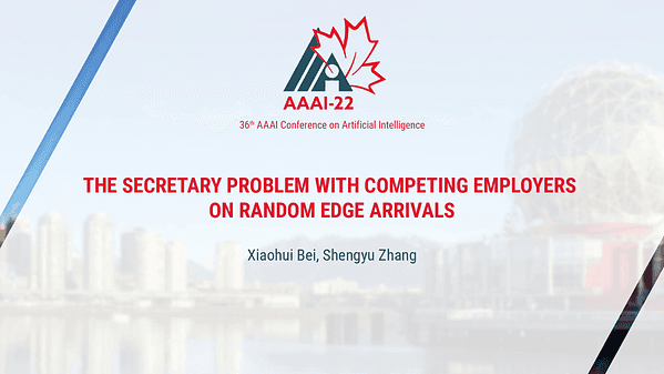 The Secretary Problem with Competing Employers on Random Edge Arrivals