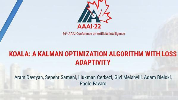KOALA: A Kalman Optimization Algorithm with Loss Adaptivity