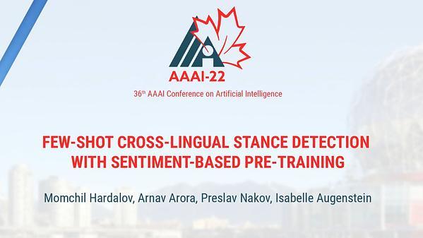 Few-Shot Cross-Lingual Stance Detection with Sentiment-Based Pre-Training