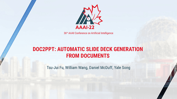 DOC2PPT: Automatic Presentation Slides Generation from Scientific Documents