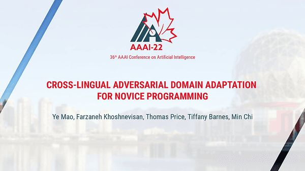 Cross-Lingual Adversarial Domain Adaptation for Novice Programming
