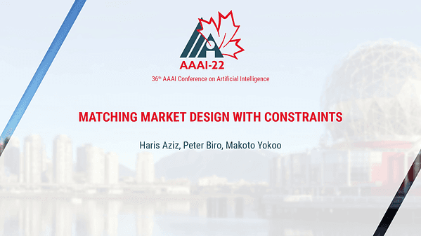 Matching Market Design with Constraints