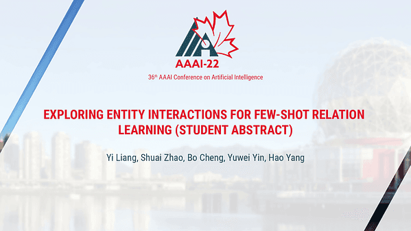 Exploring Entity Interactions for Few-Shot Relation Learning (Student Abstract)