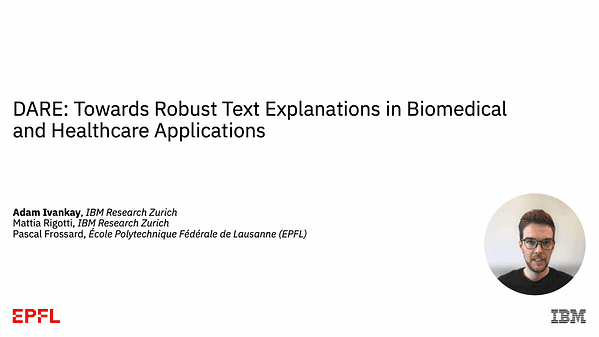 DARE: Towards Robust Text Explanations in Biomedical and Healthcare Applications