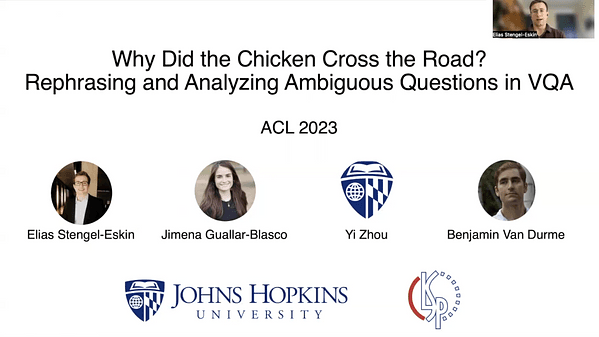 Why Did the Chicken Cross the Road? Rephrasing and Analyzing Ambiguous Questions in VQA