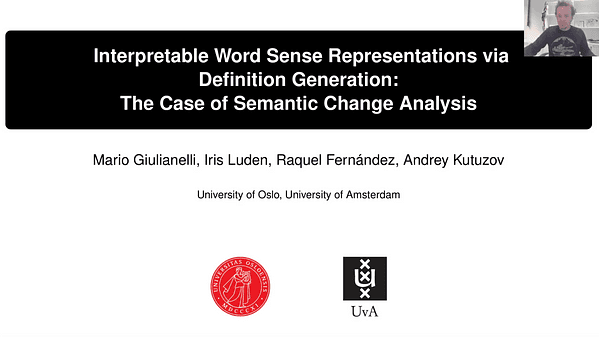 Interpretable Word Sense Representations via Definition Generation: The Case of Semantic Change Analysis