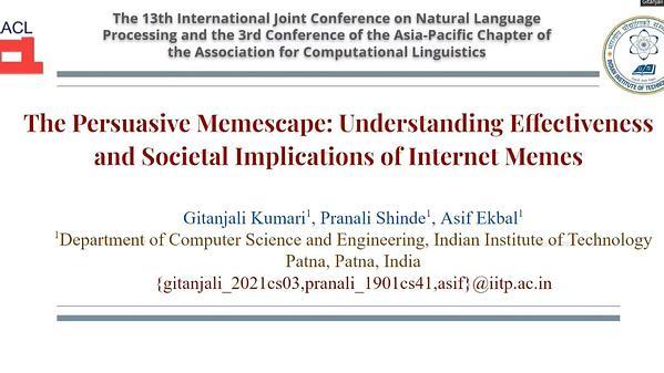 The Persuasive Memescape: Understanding Effectiveness and Societal Implications of Internet Memes