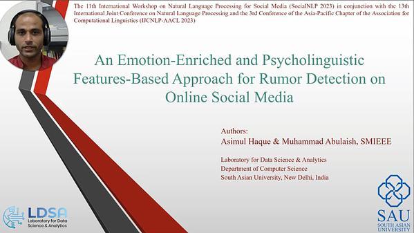 An Emotion-Enriched and Psycholinguistics Features-Based Approach for Rumor Detection on Online Social Media