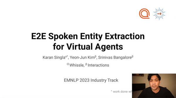 E2E Spoken Entity Extraction for Virtual Agents | VIDEO