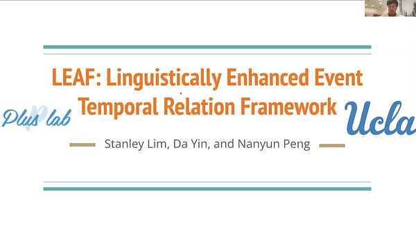 LEAF: Linguistically Enhanced Event Temporal Relation Framework | VIDEO