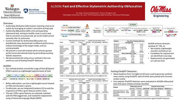 ALISON: Fast and Effective Stylometric Authorship Obfuscation