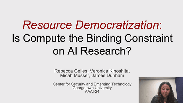 Resource Democratization: Is Compute the Binding Constraint on AI Research?