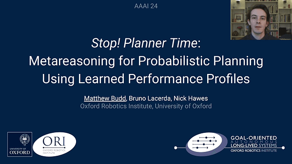 Stop! Planner Time: Metareasoning for Probabilistic Planning Using Learned Performance Profiles | VIDEO