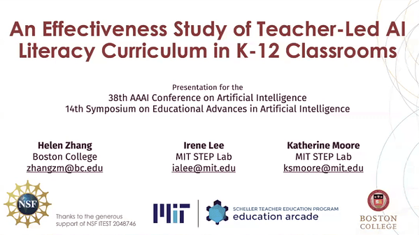 An Effectiveness Study of Teacher-Led AI Literacy Curriculum in K-12 Classrooms