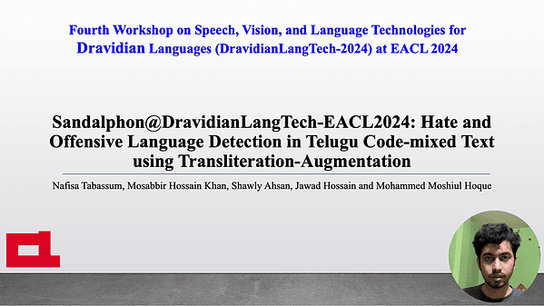 Sandalphon@DravidianLangTech-EACL2024: Hate and Offensive Language Detection in Telugu Codemixed Text using Transliteration-Augmentation