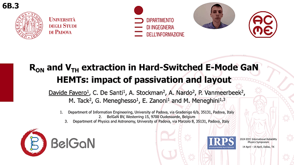Ron and Vth extraction in Hard-Switched E-mode GaN HEMTs: impact of passivation and layout