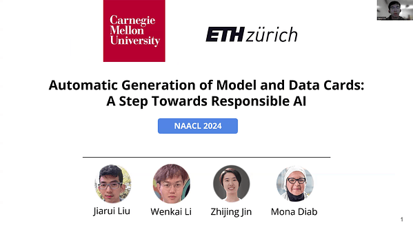 Automatic Generation of Model and Data Cards: A Step Towards Responsible AI